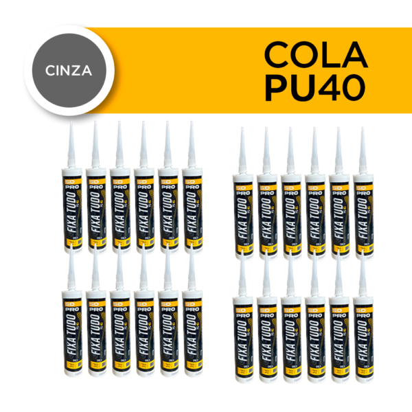 Cola PU 40 Fixa Tudo - Mármore, Porcelanato, Cuba - Caixa com 24und. (Cinza) - Imagem 4