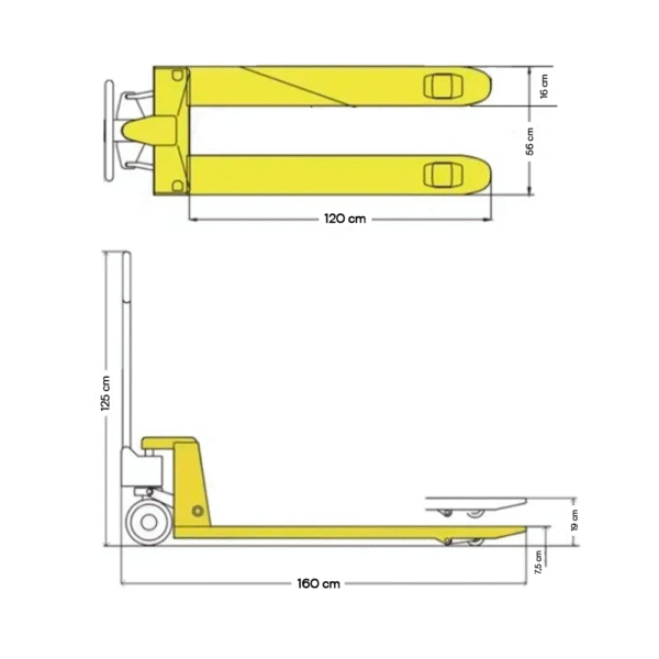 Paleteira Manual Hidráulica Transpalete 2.000kg - Rodadupla - 2 toneladas - Imagem 7