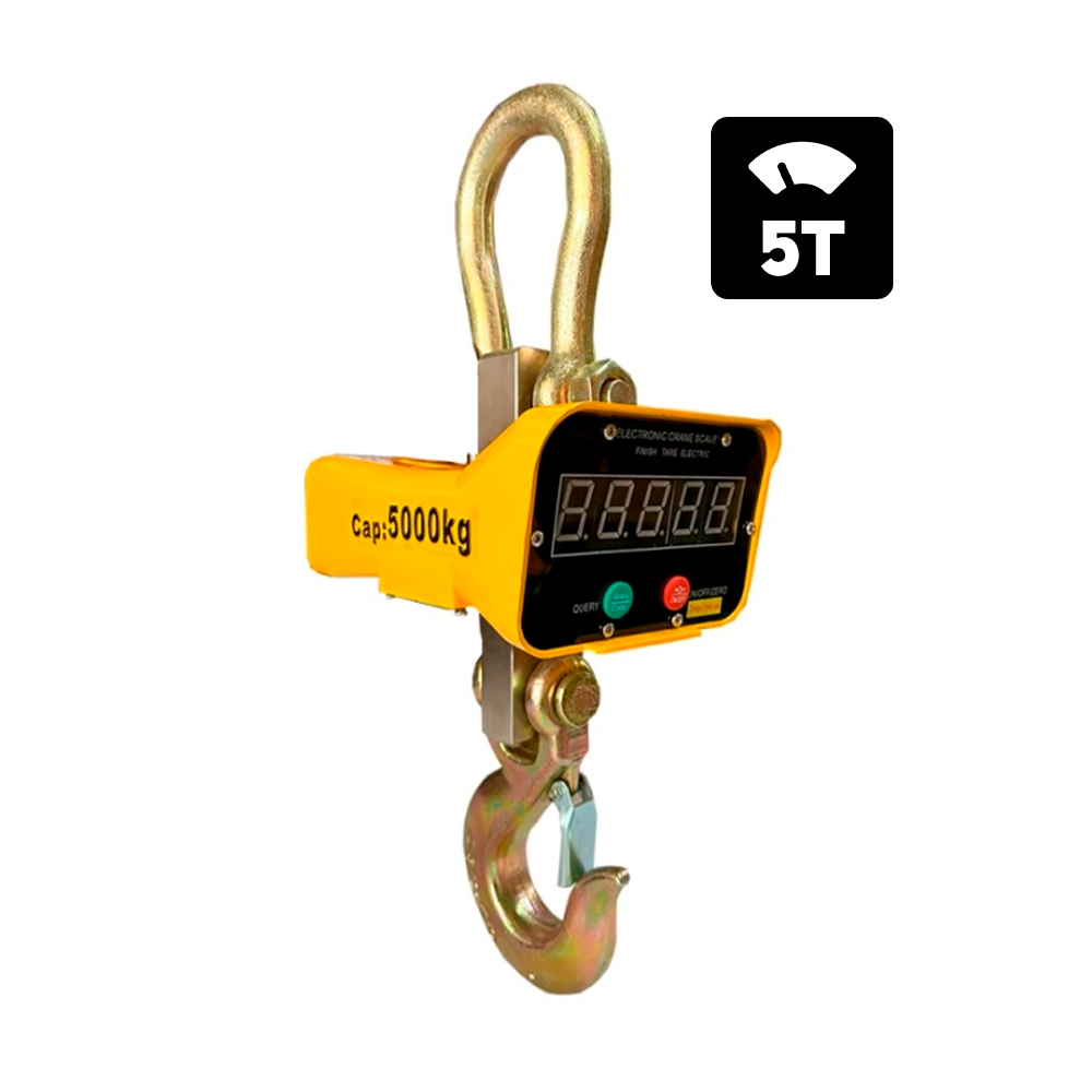 Balança Digital de Gancho - Dinamômetro 5.000kg - 5 Toneladas c/ Bateria Recarregável