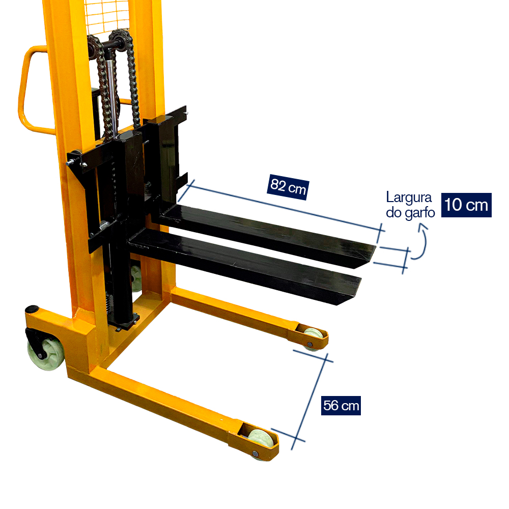 Empilhadeira e Paleteira Hidráulica Manual - 1.000kg - 1 tonelada - Imagem 3