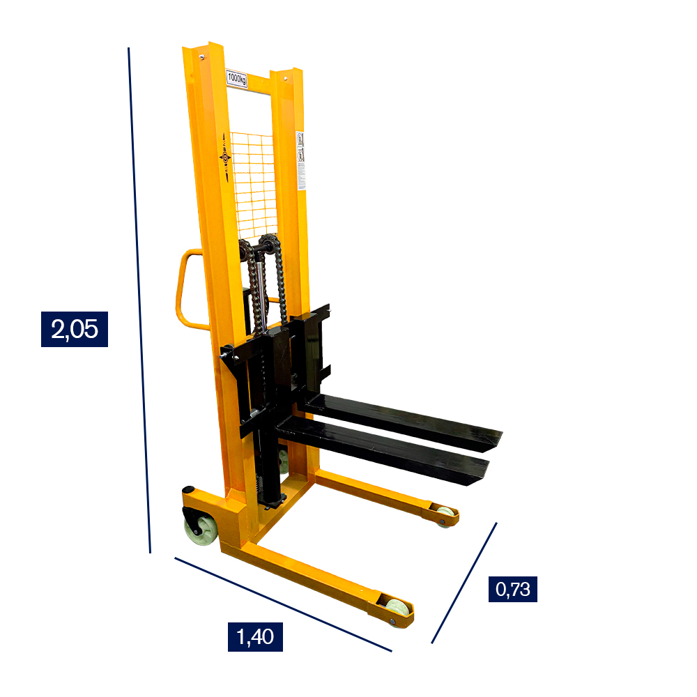 Empilhadeira e Paleteira Hidráulica Manual - 1.000kg - 1 tonelada - Imagem 2