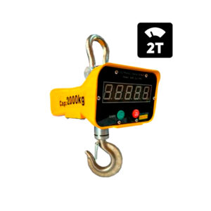 Balança Digital de Gancho - Dinamômetro 2.000kg - 2 Toneladas - c/ Bateria Recarregável